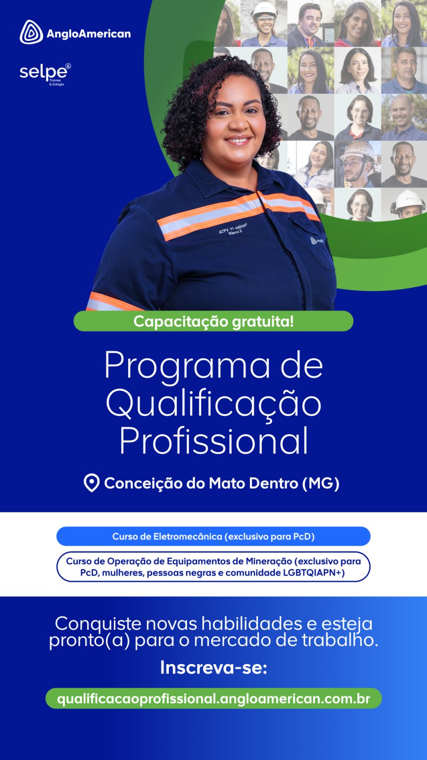 Anglo American abre vagas gratuitas para cursos profissionalizantes em Minas
