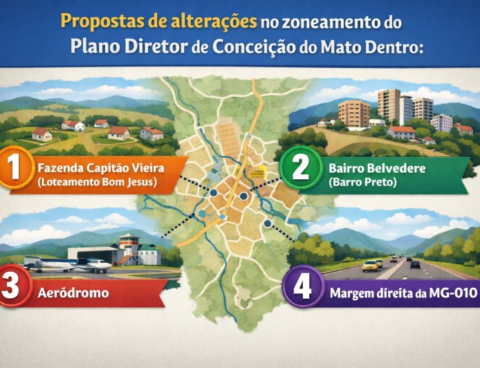 Mudanças no zoneamento urbano de Conceição
